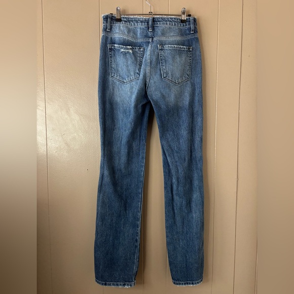 Flying Monkey Women’s Size 26 Distressed Denim Jeans Button Close Straight Leg - Picture 8 of 8